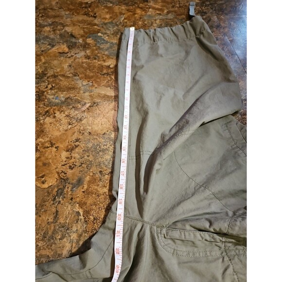 Vintage 90s Nike Sportswear Mid Rise Drawstring Capri Pants Size L Green (A136) - Picture 7 of 8